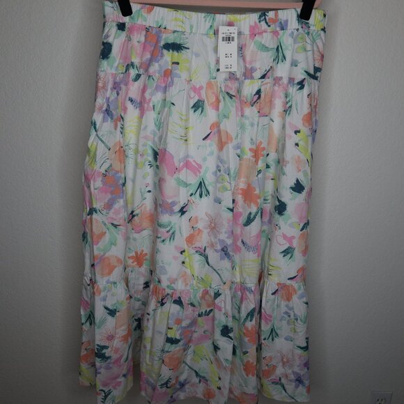 NWT A&F Poplin Tiered Maxi Skirt - Picture 1 of 5